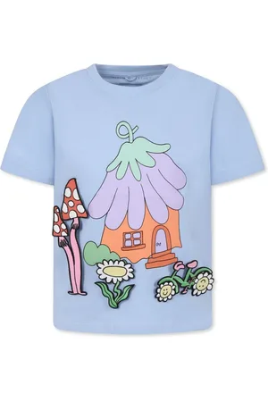 Stella McCartney T-shirt med illustration-tryk