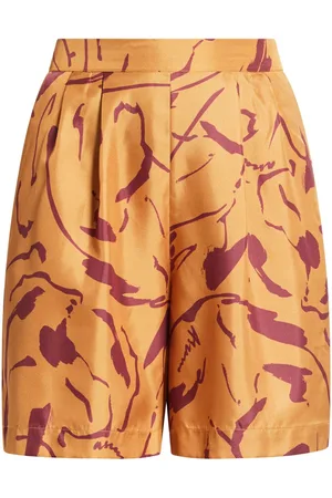 ASCENO Shorts med abstrakt tryk