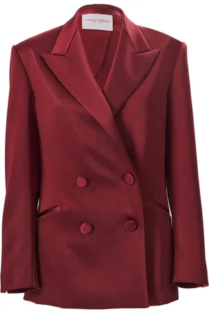 Carolina Herrera Dobbeltradet blazer i satin