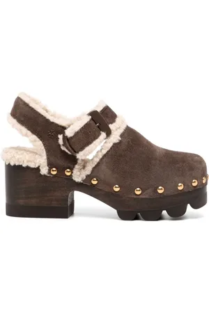 Tory Burch Clogs med lammeskind