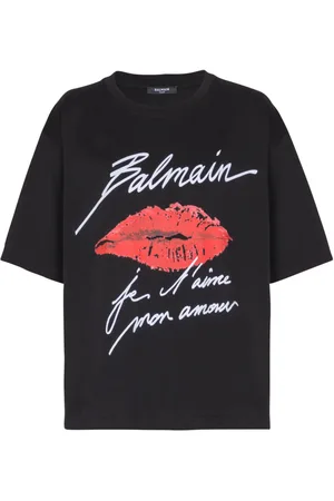Balmain T-shirt med Kiss-tryk