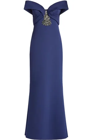 Badgley Mischka Kjole med off-shoulder-snit og sweetheart-udskæring