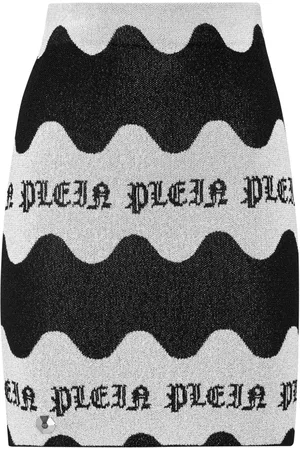 Philipp Plein Kort nederdel i lurex med barok-jacquard