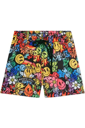 Philipp Plein Badeshorts med smil-tryk