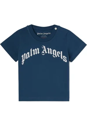 Palm Angels T-shirt med buet logotryk