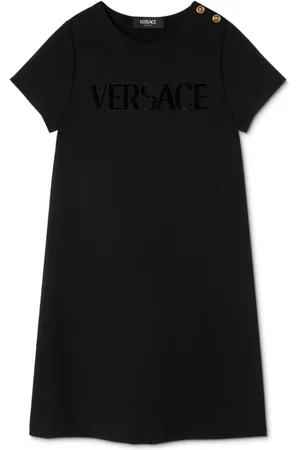 VERSACE Kjole med logotryk og udsmykning