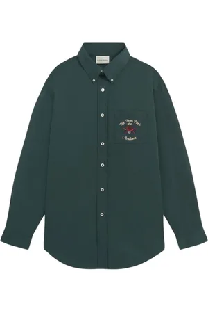 Drôle de Monsieur La Chemise Slogan Fleurs skjorte