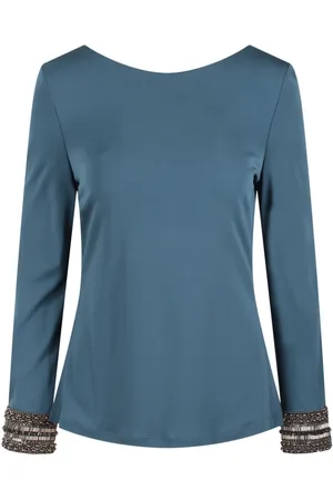 Alberta Ferretti Bluse med broderet opslag