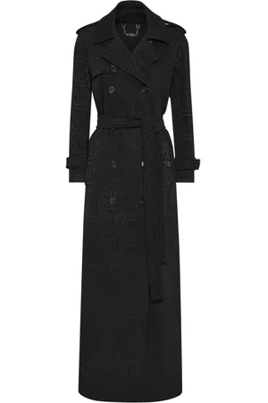 Philipp Plein Trenchcoat med monogram