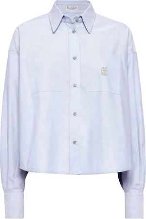 Brunello Cucinelli Skjorte med broderet logo