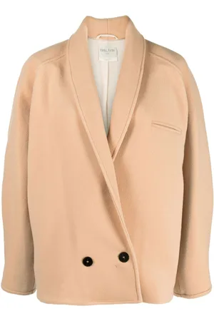 FORTE FORTE Dobbeltradet trenchcoat med cropped pasform