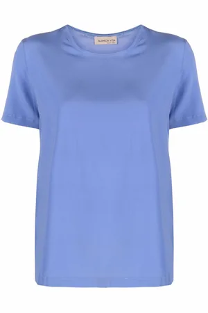 BLANCA T-shirt i silkeblanding