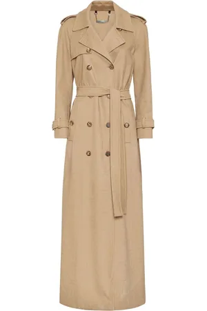 Philipp Plein Lang trenchcoat med monogram