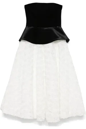 NISSA Midi kjole i velour med lagdetalje