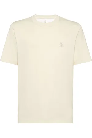 Brunello Cucinelli T-shirt i jersey med logotryk