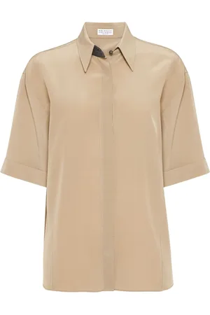 Brunello Cucinelli Skjorte i crepe de chine
