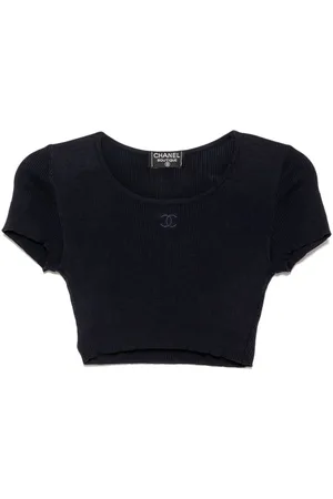 CHANEL Cropped T-shirt fra 1995