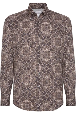 Brunello Cucinelli Skjorte i bomulds-twill