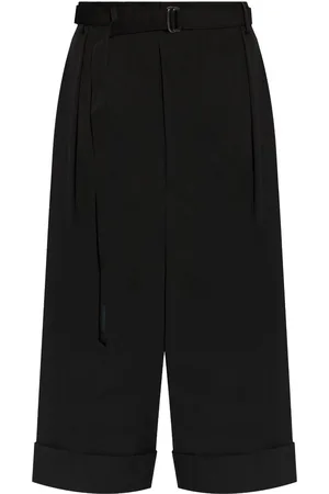 YOHJI YAMAMOTO Gabardine-bukser med brede ben og R-ryg