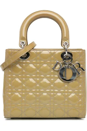 Dior Mellemstor lakeret Cannage Lady Dior satchel-taske fra 2013