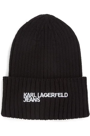 Karl Lagerfeld Strikket hue med broderet logo