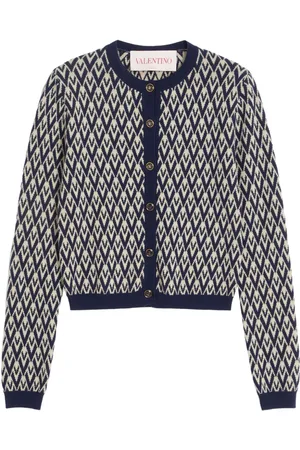 VALENTINO GARAVANI Toute la cardigan med V-jacquard