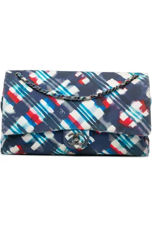 CHANEL XXL Airline Single Flap skuldertaske i kanvas fra 2016-2017