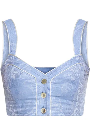 Etro Cropped top med tryk