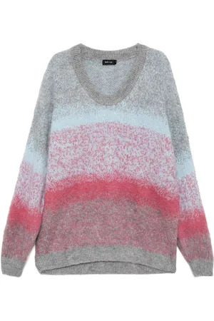 tout a coup Oversize sweatshirt i strik med gradueret effekt