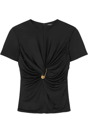 VERSACE Top med samledetalje og sikkerhedsnål