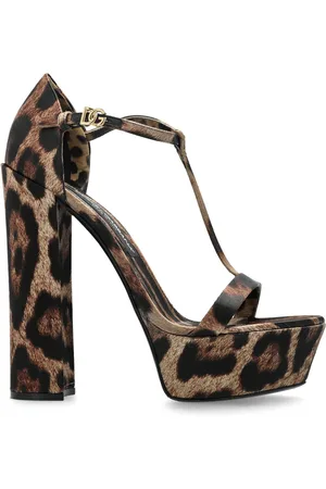 Dolce & Gabbana 105 mm sandaler med leopardtryk
