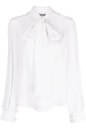 Moschino Silkebluse med sløjfekrave