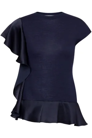 Alberta Ferretti Bluse med flæsedetalje