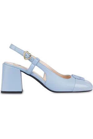 Moschino Pumps i læder med logoplade