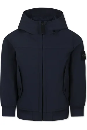 Stone Island Hættetrøje med lynlås og kompasmærke