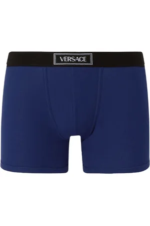 VERSACE Lange ribbede boksershorts med 90
