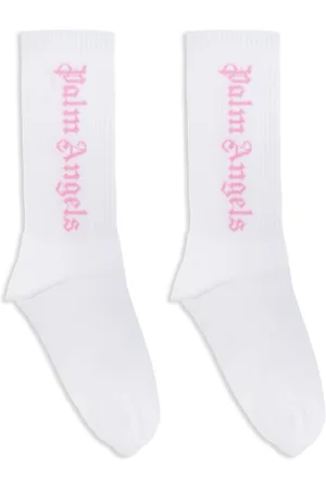 Palm Angels Intarsia-strikkede strømper med logo