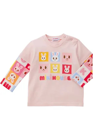 Miki House T-shirt med kanintryk