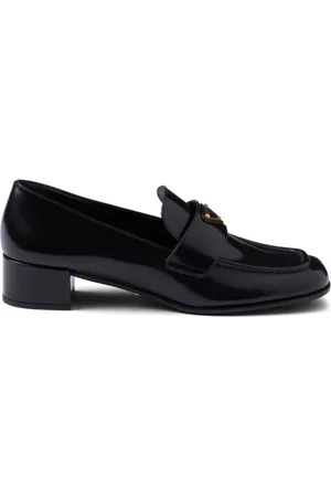 Prada 35 mm loafers i børstet læder