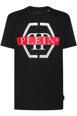 Philipp Plein T-shirt med rund hals og PP Tape-tryk