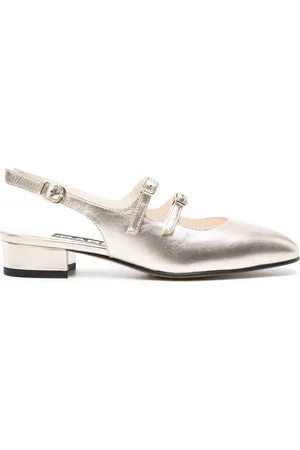 Carel Peche pumps i læder med metallisk finish