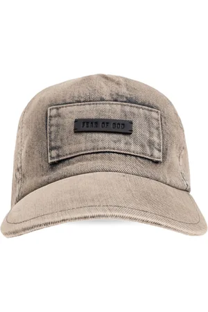 FEAR OF GOD Kasket i denim med logomærke