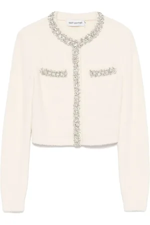 Self-Portrait Cardigan med krystaludsmykning