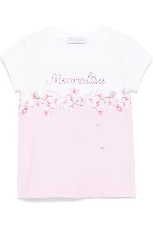 MONNALISA T-shirt med krystallogo