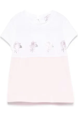 MONNALISA T-shirt med rhinstenudsmykning