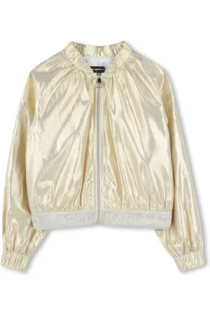 Karl Lagerfeld Bomberjakke med metallisk finish