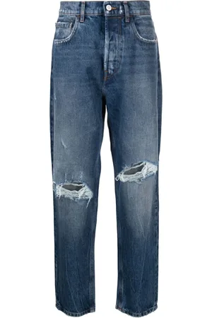 AMISH Jeans med lige ben og ribbet detalje