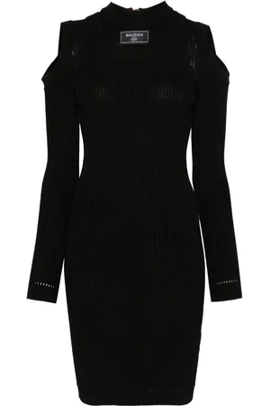 Balmain Kort kjole med logomærke