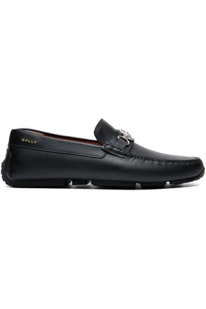 Bally Loafers i læder med logoplade