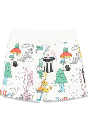 Stella McCartney Shorts med illustration-tryk